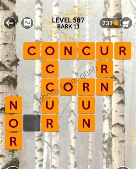 wordscapes level 586|Wordscapes Level 587, Bark 11.